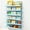 Blue, variant on Nursery Book Shelves Set of 6, Blue Metal Floating Shelves for Wall, 16 Inch Scalloped Book Shelf for Kids Room, Bathroom, Bedroom, Playroom Wall Decor & Storage