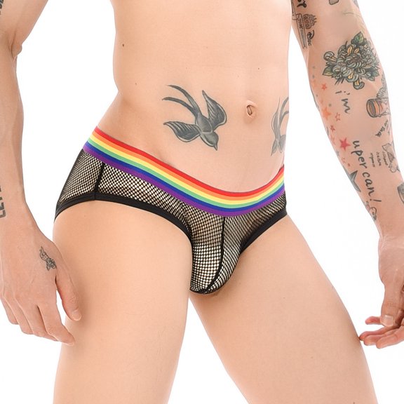 Vedolay Men Briefs Men's Underwear Flat Briefs Solid Color Small Fresh Underwear Non Elastic,Dark Blue M