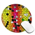 thumbnail image 2 of Disketp Colorful Tie Dye Stained Glass 1 Small Mouse Pad 7.9x7.9 Inches,Washable Round Mousepad For Office Laptop Computer,Non-Slip Rubber Base Mouse Pads For Wireless Mouse, 2 of 9
