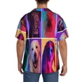 thumbnail image 3 of Sikiie cute dogs of different breeds Print Men's Wrinkle Free Untucked Cuban Shirt Business Casual Button Down Shirts Short Sleeve Shirt-4X-Large, 3 of 5