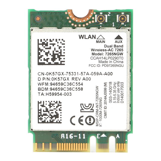 Tarjeta de red inalámbrica de doble frecuencia para Intel AC7265 Wifi para Bluetooth 4.0 867 mbps