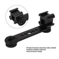 thumbnail image 4 of Triple Cold Shoe Extension Bracket Aluminium Alloy Microphone Stand Mount Adapter for Tripod Monopod Stabilizer, 4 of 5