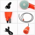 thumbnail image 2 of Irfora Kit de ducha portátil al aire libre, duchas de camping con cabezal de ducha manual con bomba de agua para el hogar y automóviles, cable de 2 metros, carga máxima de agua USB por minuto de 3.5L Irfora Ducha, 2 of 7