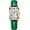 Green, variant on Womens Vintage Rectangular Watches Rose Gold Case Roman Numeral Luxury Wristwatch Square Brown Leather Strap Watch