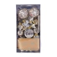 thumbnail image 1 of Conjunto de 30 adornos navideños para fiestas, año Nuevo, cumpleaños o cualquier otra ocasión. Decoraciones navideñas, recuerdos de fiesta. Oro, 1 of 9