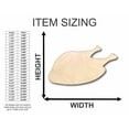 thumbnail image 2 of Unfinished Wood Cooked Turkey Shape - Thanksgiving - Kitchen - Food - Craft - up to 46" DIY 14" / 1/8", 2 of 3