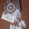 thumbnail image 4 of Atrapasueños de plumas montado en la pared Tejido a mano Lindo atrapasueños de plumas Manualidades Decoración de habitación Regalo de cumpleaños Blanco, 4 of 5