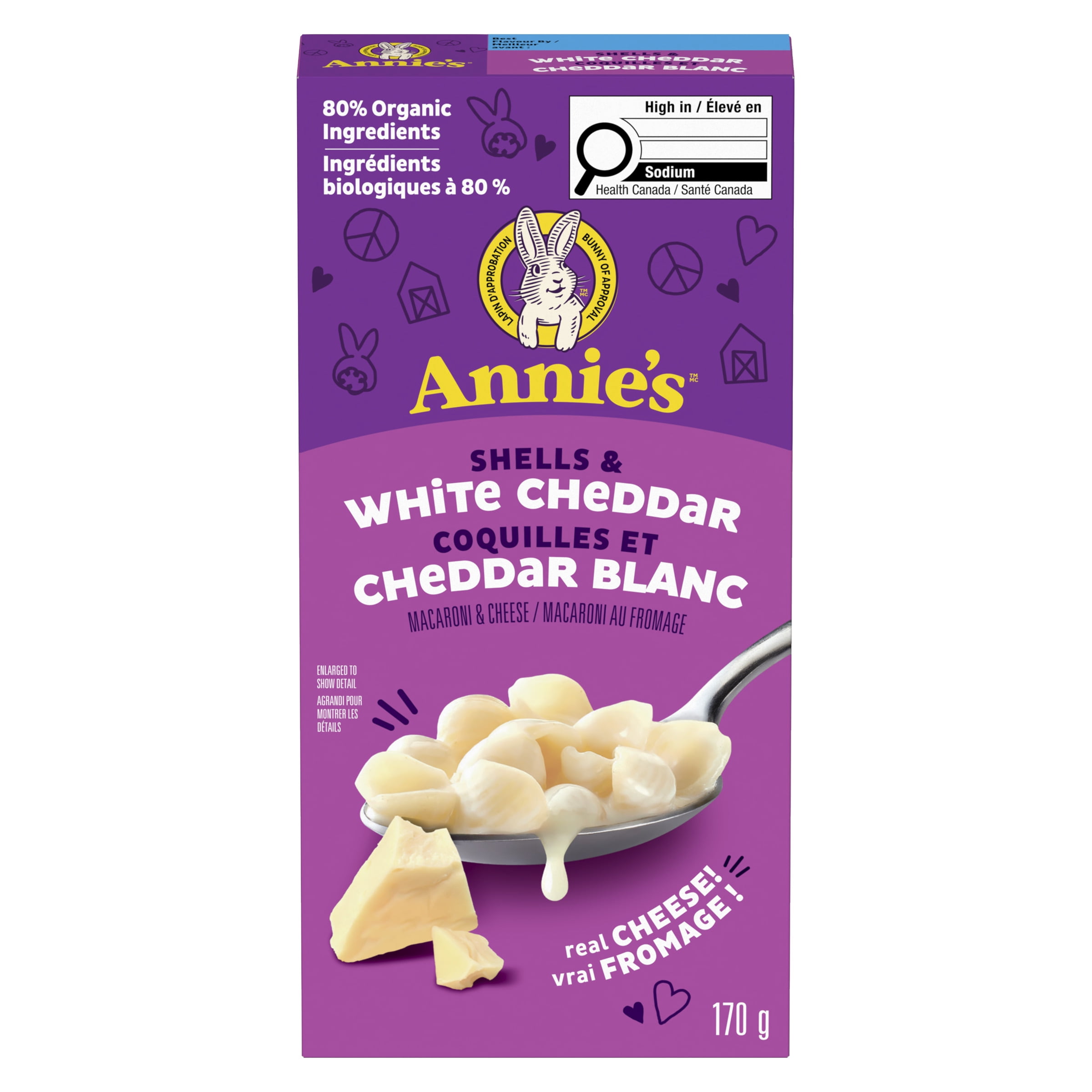 Annie's Macaroni & Cheese, Shells & White Cheddar, kids meal, 170 g