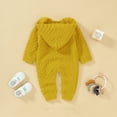 thumbnail image 2 of Baby Romper Knitted Newborn Girl Boy Jumpsuit Fashion Hooded Infant Clothing Long Sleeve Autumn Winter Overalls 0-18M, 2 of 5