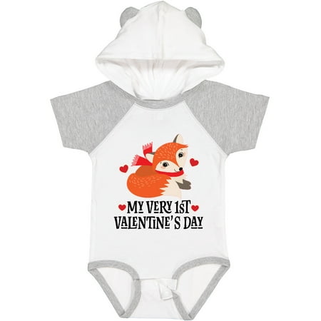 

Inktastic 1st Valentines Day Woodland Fox Gift Baby Boy or Baby Girl Bodysuit