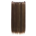 thumbnail image 1 of yeacher Seamless 23.6-Inch Straight Hair Extensions with 5 Clips, Matte High-Temperature Fiber, Tangle-Free, Natural Look, Easy Care, 60cm Length (4H27#), 1 of 6