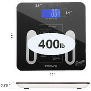 Triomph Precision Body Fat Scale with Backlit LCD Digital Bathroom Scale For Body Weight, Body