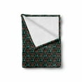 thumbnail image 2 of Floral Soft Flannel Fleece Throw Blanket, Flourishing Design of Flowers and Leaves Folkloric Ornament Pattern, Cozy Plush for Indoor and Outdoor Use, 50" x 60", Charcoal Grey Aqua Coral, by Ambesonne, 2 of 6