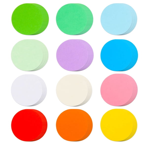 Recortes redondos de papel FOBSME de 5 cm, colores surtidos, 600 unidades