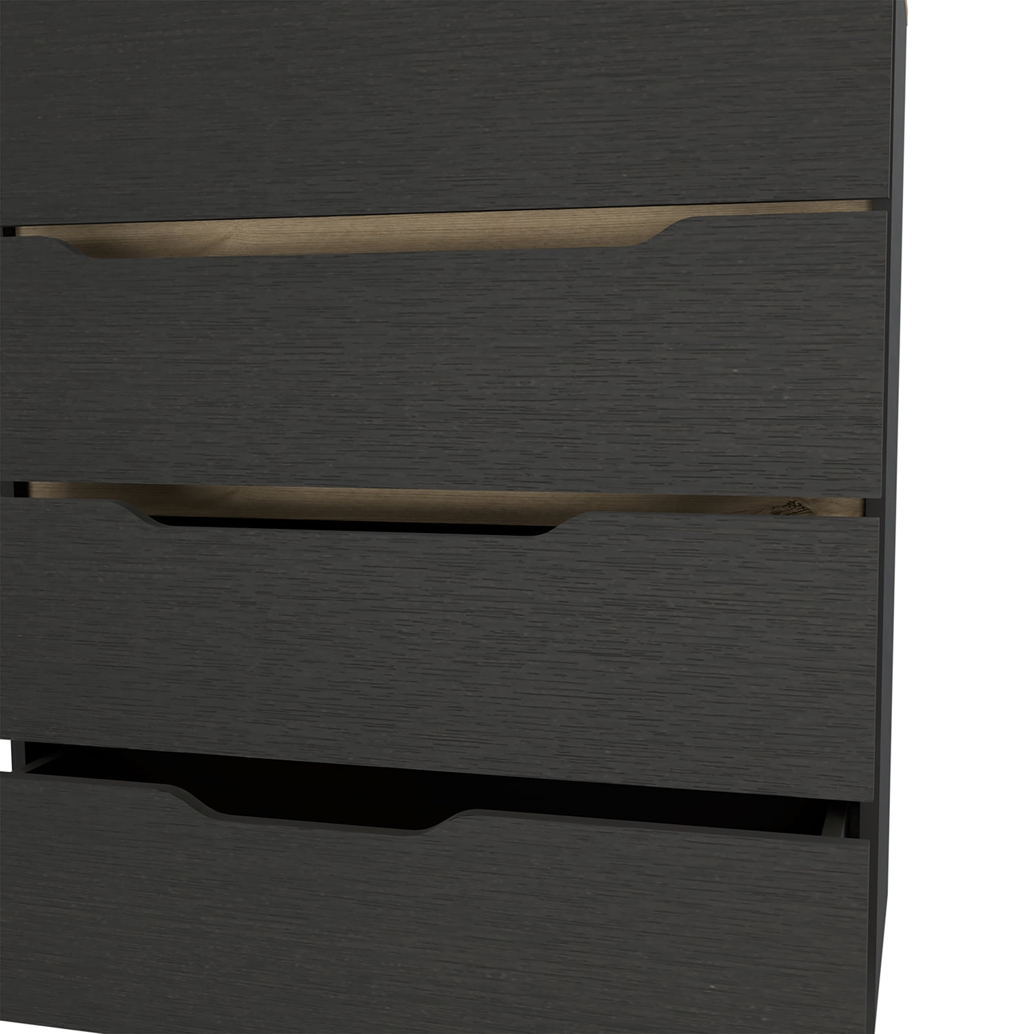 Kadyn Dresser Oboe, Chest of Drawers with Four Drawers, Black Nightstand for Living Room, Storage Cabinet Kadyn Dresser Oboe, Chest of Drawers with Four Drawers, Black Nightstand for Living Room, Storage Cabinet
