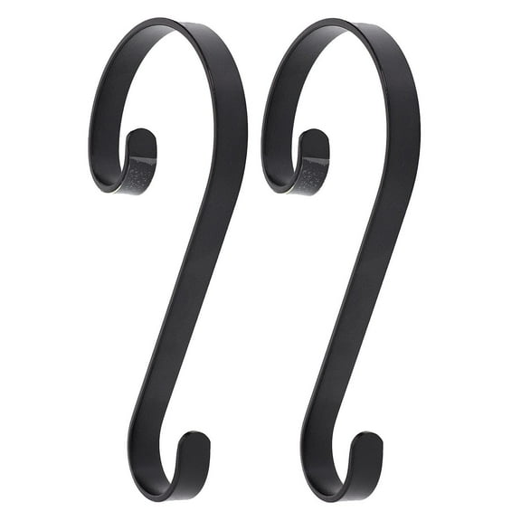 Haute Decor Stocking Scrolls ® Christmas Stocking Hanger - Matte Black Size: 2 Pack