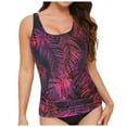 thumbnail image 3 of Gubotare Swim Tops Women Top Only Women Tankini Top Only - Tummy Control Bathing Suit Top Ribbed Swim Tank No Bottom 2025 (Purple,S), 3 of 9