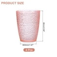 thumbnail image 2 of Uxcell 10oz Acrylic Drinking Glasses, 4 Pack Plastic Reusable Tumbler Drinkware for Home Outdoors, Pink, 2 of 7