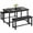 Black, variant on NEILA 4 Pcs Dining Table Set,Dining Table Set for 4,Kitchen Table with 2 Long Upholstered Benches,Industrial Style Kitchen Dining Table Set for Small Space, Apartment,Home