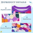 thumbnail image 2 of FORMRS Boys Rash Guard Short Sleeves Swim Shirt Quick Dry UPF 50+ Sun Protection, Sizes 3-12T, Purple Colorful Circles, 2 of 6