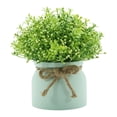 thumbnail image 3 of Pequeñas plantas artificiales en maceta, mini plantas de interior, arreglo floral, orquídea falsa en maceta para boda, estante, escritorio del hogar Olla verde, 3 of 8