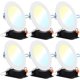 thumbnail image 1 of Sunco Lighting Luces De Techo Empotrables Led Delgadas De 6 Pulgadas Seleccionables Cct 2700K3000K3500K4000K5000K Regulable 14W = 100W Borde Liso Sin Lata Con Caja De Conexiones, Paquete De 6 - Energy, 1 of 1