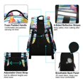 thumbnail image 4 of FORMRS Kids School Backpack Elementary Student Unisex Travel Bookbag with Reflective Stripes, Yellow Hand Drawn Sailboats, 4 of 7