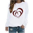 thumbnail image 2 of BVOFAR Chandails à Manches Longues de la Saint-Valentin pour Femmes Décontractés Mignons T-Shirts Graphiques Cœur d'Amour Tendance Col Rond Hauts 2025, 2 of 3