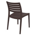 thumbnail image 2 of Siesta ISP009-BRW Ares Chaise de Salle à Manger d'Extérieur Brun - Ensemble de 2, 2 of 13
