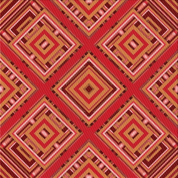 Ahgly Company Machine Washable Indoor Square Transitional Bright Orange Area Rugs, 7' Square