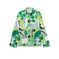 thumbnail image 1 of Camisa estampada de mujer Camisas casuales de playa de vacaciones con botones de manga larga CACAGOO Jerseys de mujer, 1 of 7