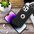 thumbnail image 6 of for iPhone 14 Pro Max Case PU Leather Vegan Slim Logo View Luxury Elegant Classic Screen Protector Protective Phone Case (2022) 6.7" - Black, 6 of 12