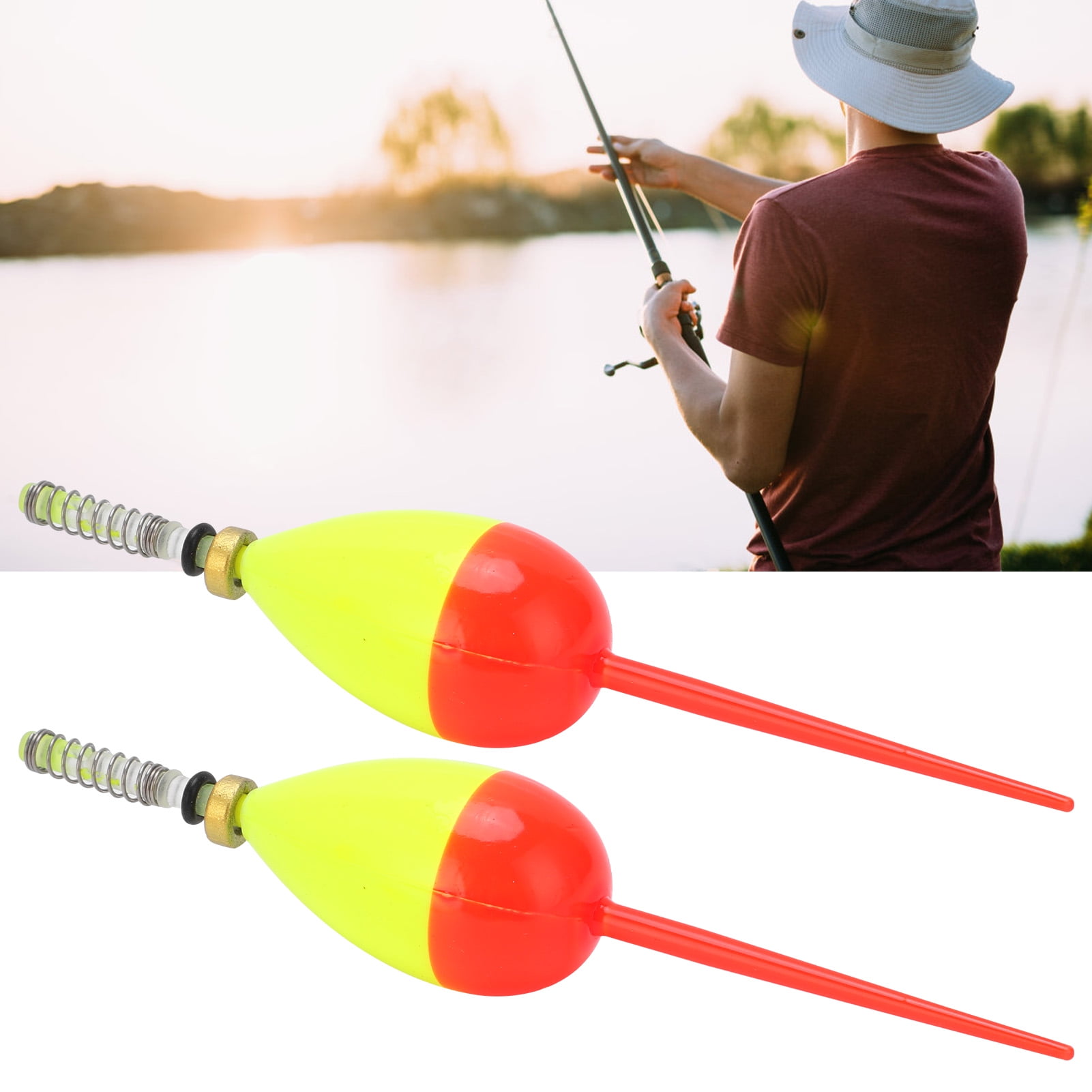 Fishing Bobber Floats, Portable Weighted Foam Slip Bobbers Professional For  Crappie Bass Trout Fishing For Sea Fishing Self-Locking, 6x2.05x1.14 Inches,Self-Locking,  6x1.62x1.14 