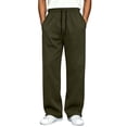 thumbnail image 6 of MXALUOB Men's Wide Leg Sweatpants Open Bottom Straight Leg Drawstring Fashion Pants with Pockets Loose Fit Full Length Athletic Pant, 6 of 6