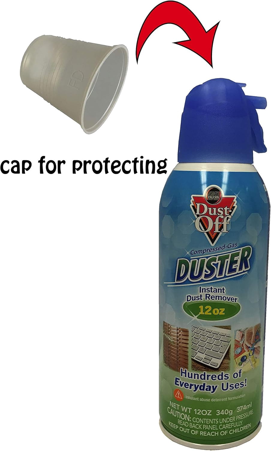 Dust-Off Compressed Gas Duster, 12 oz, 6 Count