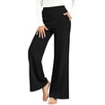 thumbnail image 2 of hoksml Pants for Women, High Waisted Wide Leg Dress Pants, Casual Work Trousers with Pockets, 2 of 9
