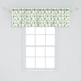 thumbnail image 2 of Ambesonne Cactus Window Valance, Cartoon Doodle Flora, 54" X 18", Fern Green Apple, 2 of 3