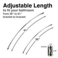 thumbnail image 5 of Wall-Mounted Adjustable Curved Shower Rod, Chrome Finish, 5 of 11