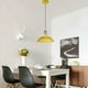 thumbnail image 4 of Lámpara colgante moderna de metal con base E27 para sala de estar, dormitorio, comedor, oficina, bar, cafetería, color amarillo, 4 of 5