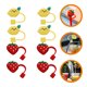 thumbnail image 4 of Consejos de paja de 8pcs cubiertas de silicona lindas reutilizables puntas de paja paja tapas para la fiesta use puntas de paja, 4 of 6
