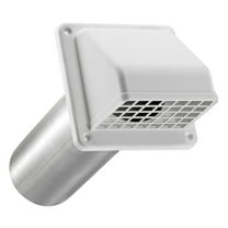 Lambro 224W 4-In. White Plastic Preferred Hood Vent