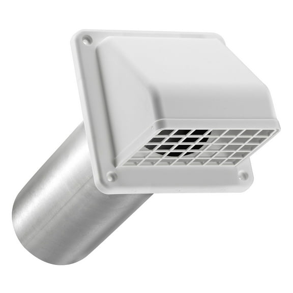 Lambro 224W 4-In. White Plastic Preferred Hood Vent