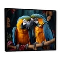 thumbnail image 2 of Designart "Vivid Conversations Among Parrots I" Parrot Floater Framed Canvas Wall Art, 2 of 5