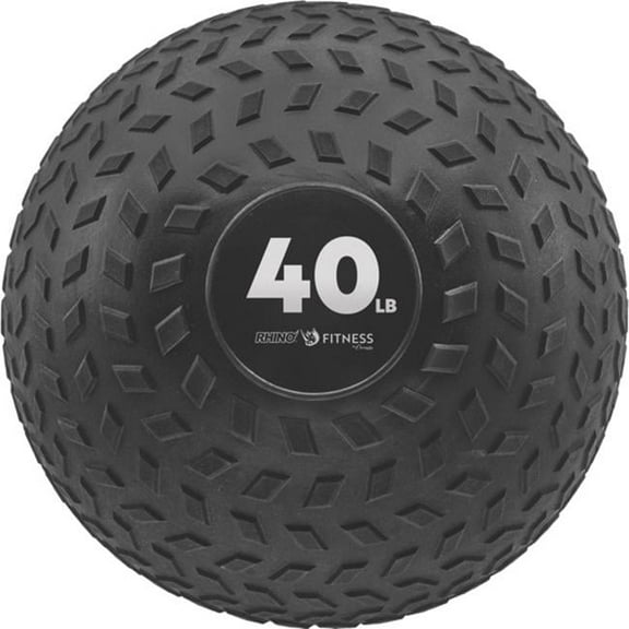 40 lbs Rhino Fitness Slam Ball, Black