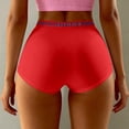thumbnail image 2 of WEIWEN Seamless Underwear for Women High Waisted Bikini Panties for Women Breathable Valentines Day Full Coverage Hipster Briefs Womens Boyshorts Underwear Red, XL, 2 of 4