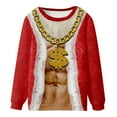 thumbnail image 1 of CEHVOM Chandail en Molleton Décontracté pour Hommes Mode Col Rond Noël Poitrine Cheveux Impression Numérique 3D Pull Manches Longues Tops Soldes, 1 of 5