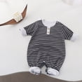 thumbnail image 2 of CAUYDY Boys Pajamas for Newborn Baby Clothes 0 3 6 9 Months 1T 2T Preemie Long Sleeve Romper Fall Winter Infant Boy Bodysuit Toddler Sleepwear Grey for Sizes 0-3 Months, 2 of 4