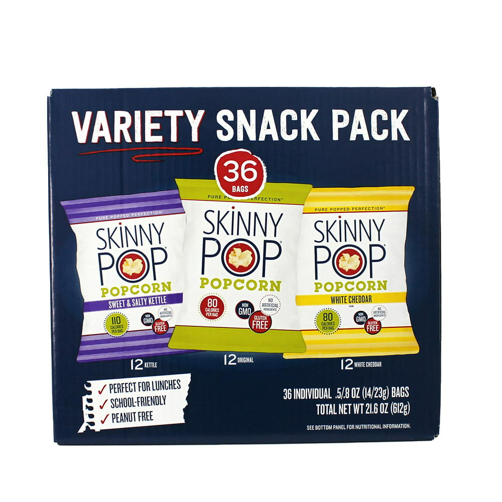Product Of Skinny Pop Popcorn Variety Snack Pack 36 Pk 