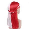 thumbnail image 2 of Bonnet Unisexe en Soie Bicolore à Longue Queue Bonnet Bandana Cosplay, 2 of 6