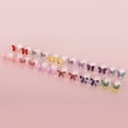 thumbnail image 3 of JUSTJANDM Plastic Post Stud Hoop Earrings for Sensitive Ears Multicolor Butterfly Flower Dragon Snake Stud Earrings Set for Women, 3 of 8